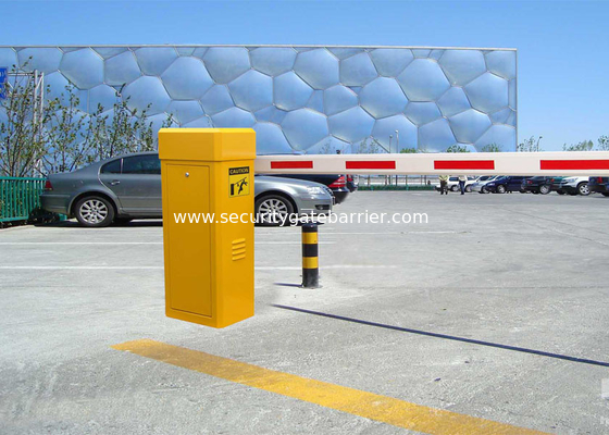 Κίτρινη/άσπρη πύλη εμποδίων βραχιόνων 80W αυτόματη για το έλεγχο προσπέλασης χώρων στάθμευσης/κυκλοφορίας
